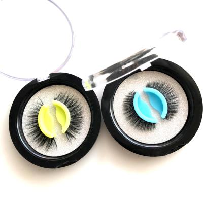 China Long New Natural Not Using Glue Easy To Wear Eyelash Silk Self Adhesive Lashes for sale