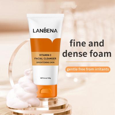 China LANBENA Vitamin C DEEP CLEANSING DEEP CLEANSING foamning face wash deep cleansing and whitening facial cleanser for sale