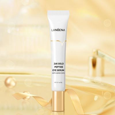 China LANBENA 24k Gold Anti-Wrinkle Anti Aging Peptide and Wrinkle Skin Care Eye Roll Serum for sale