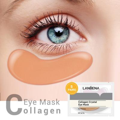 China LANBENA Anti-Wrinkle Anti Aging 24k Gold Anti Aging Private Label Eye Patches Collagen Crystal Eye Mask for sale