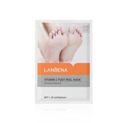 China Moisturizing Feet Moisturize LANBENA Feet Whitening Vitamin C Foot Peeling Foot Mask Exfoliating Sheet for sale