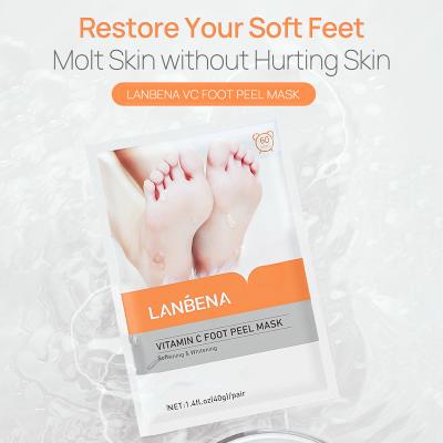 China LANBENA Foot Foot Private Label Exfoliating Vitamin C Foot Skin Mask Baby Your Foot Skin Care Mask for sale