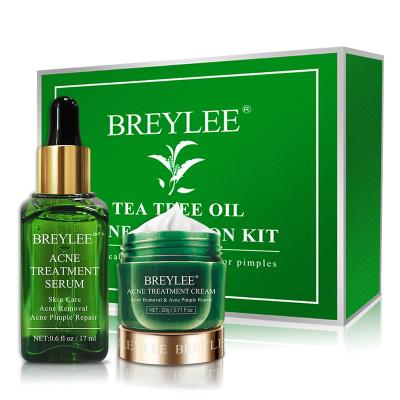 China BREYLEE Acne Treatment Acne Treatment Tea Tree Essential Oil Acne Removal Serum Skin Care Cream Acne Treatment Kit for sale