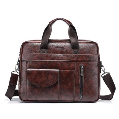 China PU Leather Business Casual Bag Logo Private Label Wholesale Fashionable Custom PU Compartment Men 2021 for sale