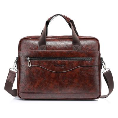 China Wholesale Custom Fashionable Briefcase 2021 Hard Attache Retro Business Lawyer Black Brown Men PU Leather Briefcase for sale