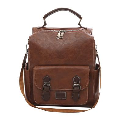 China New Vintage Style Wholesale Waterproof Large Capacity Leather Backpack Women for sale