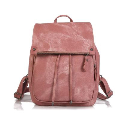 China Hot-selling Women's College Backpack High Quality Korean Fashion High Quality Casual PU Leather Waterproof OEM Student Four Color for sale