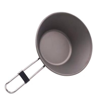 China Titanium cookware drinking titanium canteen; titanium folding cup; titanium camping product; for sale