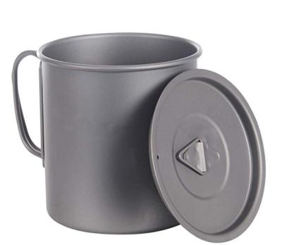 China 450ml Titanium Lightweight Portable Titanium Cup With Lid for sale