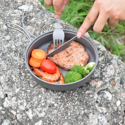 China High Quality Cookware Titanium Frying Pan For Camping /hiking/travelling/cook/picnic for sale