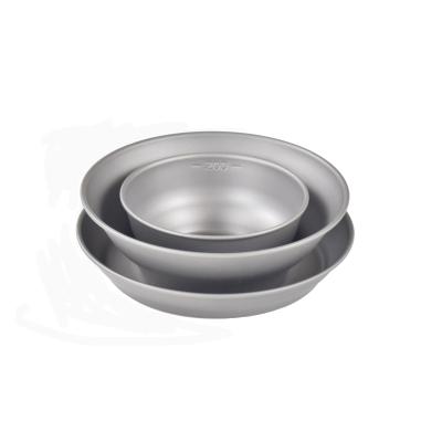 China Ultra-lightweight ultra-lightweight titanium camping tableware set-3pcs-Bowl&Dish&Plate-SMALL for sale