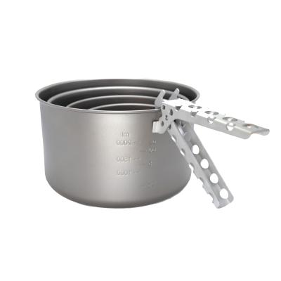 China Outdoor Titanium Cooking Pot Without Handle Outdoor Camping Cookware 2900ml for sale