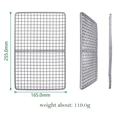 China Outdoor Camping Grill Titanium Barbecue BBQ Grill Net Wire Hiking Picnic Tools Tableware for sale