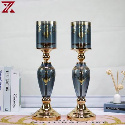 China European modern popular design hotel decoration hurricane tealight glass candle holder home decoration for living room home decorative for sale