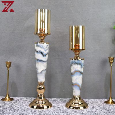 China Home Decor High Quality Colorful Ceramics With Metal Candlestick Glass Top Holders For Home Decor for sale