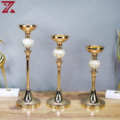 China Home Decoration Factory Custom Ceramic With Candle Metal Glass Top Candle Holders For Living Room Decor for sale