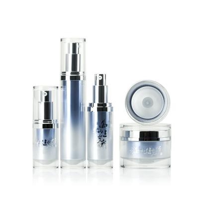 China BEAUTY PACKAGING Acrylic Fancy Unique Luxury Cream Jar Lotion Bottle Packaging Set WV for sale