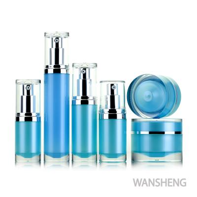 China BEAUTY PACKAGING Luxury Empty Plastic Jars And Airless Pump Bottles Set Customize Cosmetic Packaging Series Set For Man for sale