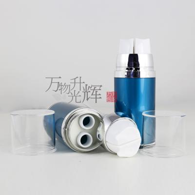 China New Design Personal Care Double Chamber Acrylic Bottle 30ml 50ml 100ml for sale