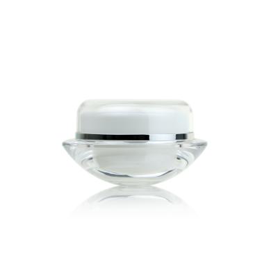 China Personal Care Zhejiang UFO Shape Acrylic Unique Cosmetic Cream Jars 15g WD for sale