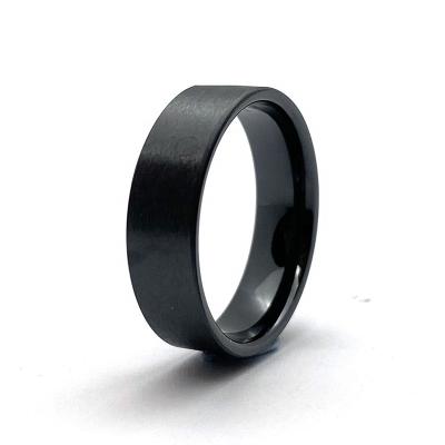 China CLASSIC 6mm Matte Black Ceramic Ring Core Liner For Wood Ring Blank Jewelry Making DIY Inlay for sale