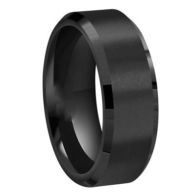 China Custom Wedding Band Romantic Ring Men Women Couple Ring Personalized Jewelry Black Ceramic Name 4mm 6mm 8mm for sale