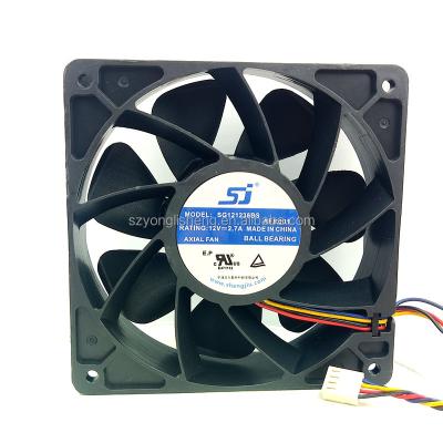 China 120x120x38 DC12V 2.7A 6500rpm Plastic High Speed ​​Fan SG121238BS for sale