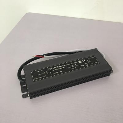 China Factory Price 12V 8.33A 100W IP67 Utrathin Cheap Led Strip Waterproof Changing Power Supply For LED Strip for sale