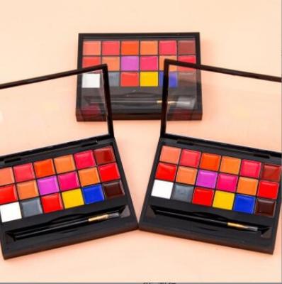 China Multicolor Tray With Brush Matte Lipstick Palette Lipstick Set Lipstick Kit Box 18 Colors Makeup for sale