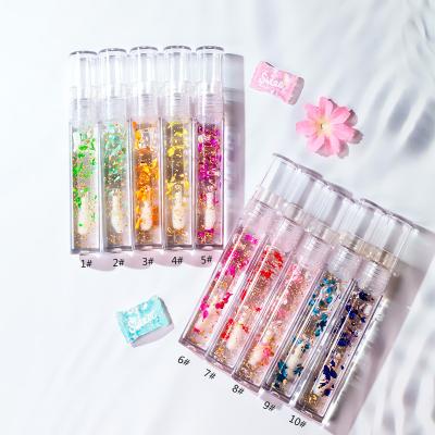 China Wholesale Clear Private Label Rose Petal Lip Gloss Hot Selling Sunscreen Product Petal Transparent Lip Gloss for sale