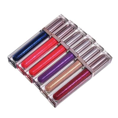 China Lady Lips Beauty Cosmetics Makeup Daily Makeup 6 Colors Shimmer Summer Logo Lipgloss Set Custom Lip Gloss Private Label for sale