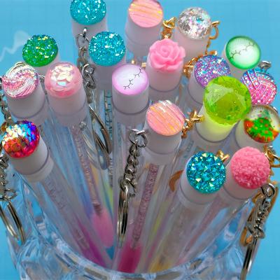 China Mascara container with eyelash wholesale hot multicolor cosmetic tube container mascara bottle key chain foreign trade empty tubes with key chain for sale