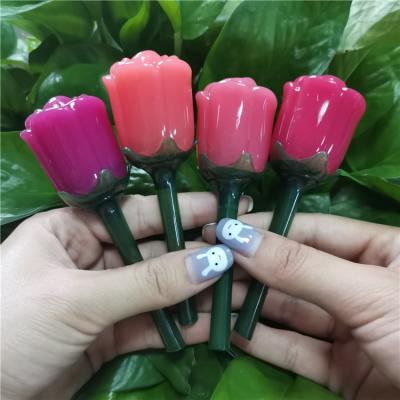 China Cosmetic Fun Rose Shape Custom Without Logo Empty Lip Gloss Tube for sale