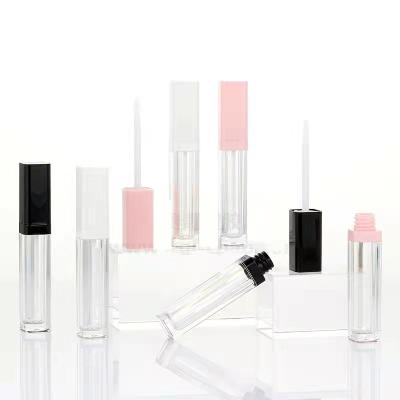 China Wholesale Cosmetic New Style Square Lip Gloss Tube Makeup Packaging Plastic Lip Gloss Tube Lipstick Tube for sale