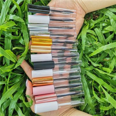 China Cosmetic hot sales 10ml mascara tube transparent empty mascara packaging with magic wand mascara for sale