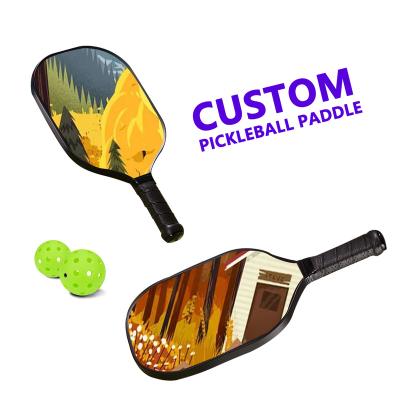 China Environmental Protection OEM Hot Sale Customize Pickleball Paddle Printed Logo Carbon Fiber Pickleball Paddle for sale