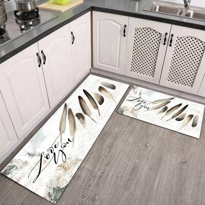 China Washable Modern Compact Absorbent Rug Home Carpet Kitchen Floor Anti-slip Rug for sale