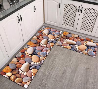 China Washable Kitchen Floor Mats , Oil And Water Absorbent Cover Two Piece Carpet Home Rugs for sale