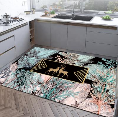 China Long Washable Square Absorbent Non-Slip Door Mat Kitchen Rug Bedroom Entrance Cover for sale