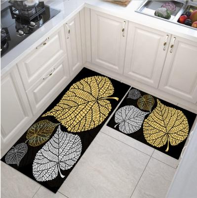 China Washable Internet Famous Kitchen Floor Mat Can Be Cover Dirty Household Floor Buffered Non-slip Mat for sale