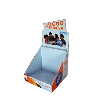 China Custom Store FSC Pop Cardboard Display Unit Box Cardboard Counter Small Table Top Display Stand for sale