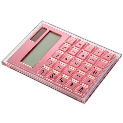 China Huisen Rose Eco-friendly Acrylic Custom Custom Personalized Desktop Accounting Calculator For Office for sale