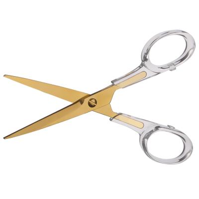 China Fashion Paper Cutting Gold Scissors Office Acrylic Scissors for sale