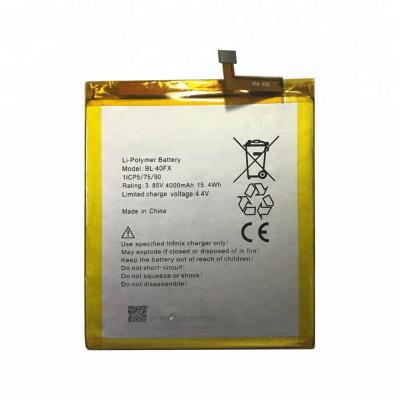 China Mobile Phone 3.85V 4000mAh BL-40FX Li-Polymer Battery For Infinix Zero 4 Plus X602 BL 40FX BL40FX Battery for sale