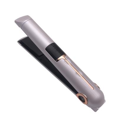 China Household USB Rechargeable Cordless Mini Flat Iron Hair Straightener with LED Display for sale