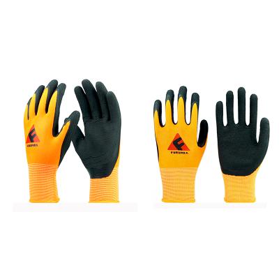 China 13 Gauge Breathable High Quality Latex Work Coated Gloves Manufacture Knitted Safety Gloves for sale