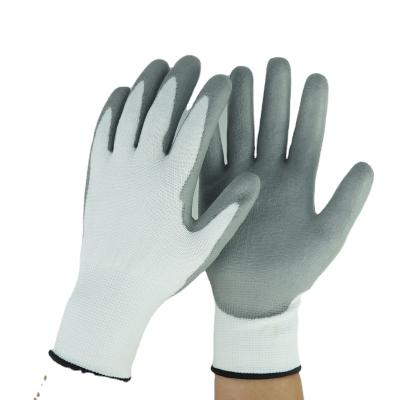 China 13G Polyester PU Antistatic Fingers Coated Antistatic Gloves Safety Work Gloves for sale