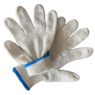 China Cotton Gloves Factory Direct Knitted Polyester White Cotton Knitted Hand Work Gloves for sale