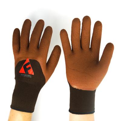 China 13 Gauge Polyester Breathable Shell Foam Latex Coated Safety Gloves For Construction for sale