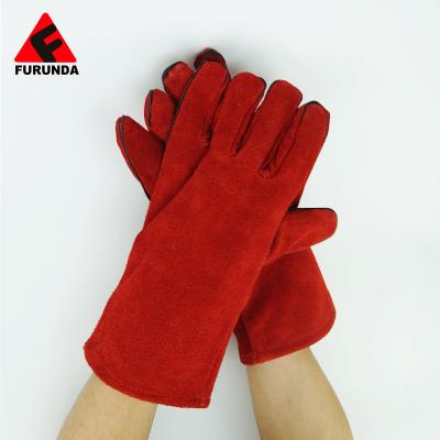 China Hot Selling High Quality Cow Leather Glove Leather Welding Gloves For Hand Protection/Safety Gloves for sale